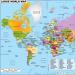 Velká mapa světa se zeměmi na celé obrazovce Téma: Moderní politická mapa světa